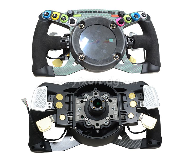 new energy automobile steering wheel carbon fiber plastic injection overmolding mold and molding