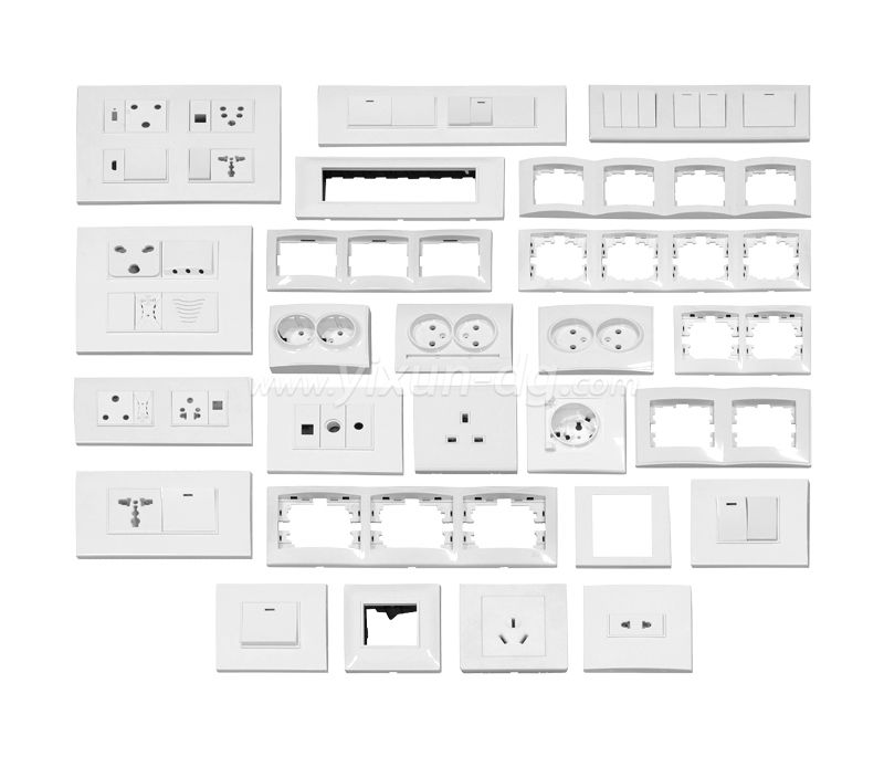 China Dongguan high quality OEM mold maker plastic electrical switch socket plug distribution box panel cover molding