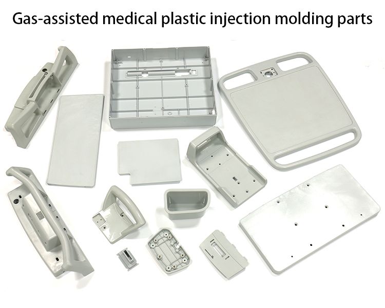 gas assisted plastic parts injection mould and molding