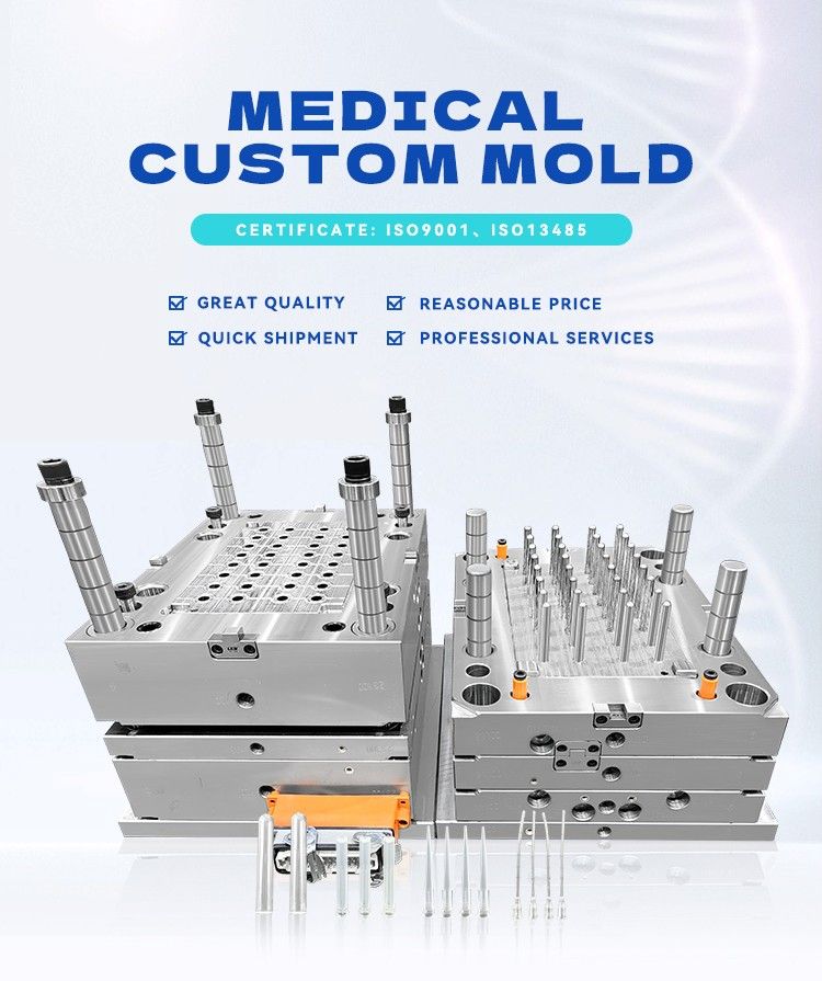 Custom injection mould maker moulding service for medical parts with long thread ABS PC mold building molding plastic products