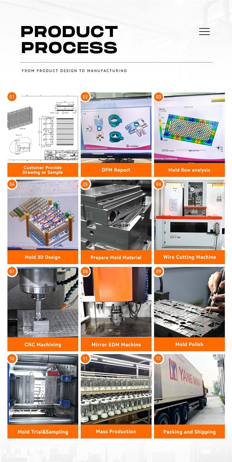 OEM injection molding medical plastic trolley handle mould